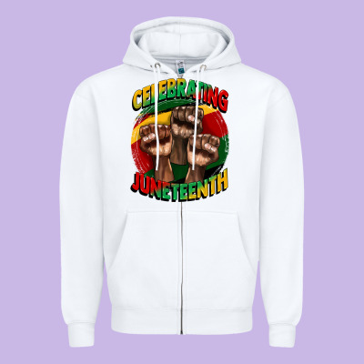 Im Celebrating Juneteenth  (1) Zipper Hoodie Designed By Cowgirlartshop