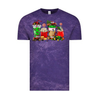 Cloud Purple Christmas tractor coffee cup Vintage Tee - NancyCooperArtShop