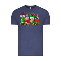 Vintage Denim Christmas tractor coffee cup Vintage Tee - NancyCooperArtShop