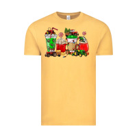 Vintage Mustard Christmas tractor coffee cup Vintage Tee - NancyCooperArtShop