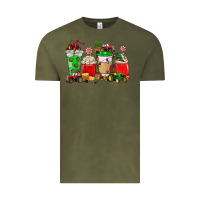 Vintage Olive Christmas tractor coffee cup Vintage Tee - NancyCooperArtShop