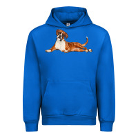 Cobalt Boxer Dog Illustrations Urban Hoodie - LillyAllenDesigns