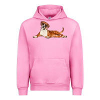 Fuchsia Pink Boxer Dog Illustrations Urban Hoodie - LillyAllenDesigns