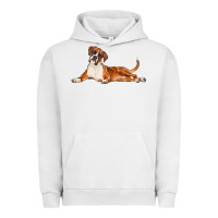 Pigment Lunar Rock Boxer Dog Illustrations Urban Hoodie - LillyAllenDesigns
