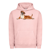 Pigment Salmon Boxer Dog Illustrations Urban Hoodie - LillyAllenDesigns