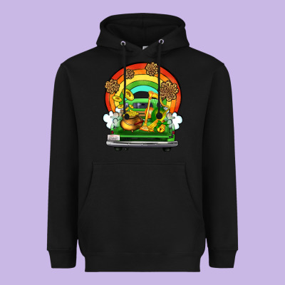 St. Patrick's Day Truck Heavyweight Hoodie Designed By Oliviacreatesart