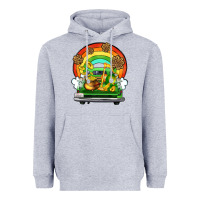 Heather Grey St. Patrick's Day truck Heavyweight Hoodie - OliviaCreatesArt