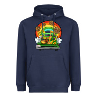 Navy St. Patrick's Day truck Heavyweight Hoodie - OliviaCreatesArt