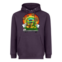Plum St. Patrick's Day truck Heavyweight Hoodie - OliviaCreatesArt