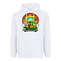 White St. Patrick's Day truck Heavyweight Hoodie - OliviaCreatesArt