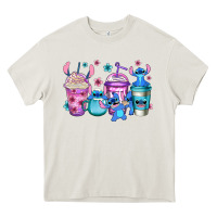 Cream stitch coffee Heavy Core Tee - Jasminsmagicworld