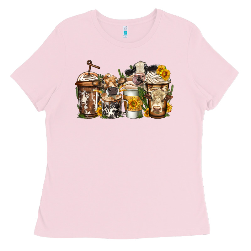 Cows Coffee Cups Ladies Tee by Jasminsmagicworld | Teevron