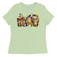Matcha cows coffee cups Ladies Tee - Jasminsmagicworld