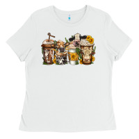 White cows coffee cups Ladies Tee - Jasminsmagicworld