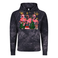 Cloud Black christmas flamingos Vintage Hoodie - MaliasSmallBusiness
