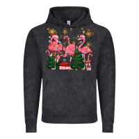Christmas Flamingos Vintage Hoodie | Teevron