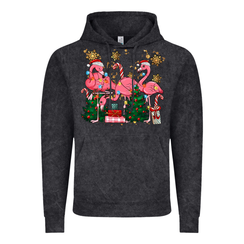 Christmas Flamingos Vintage Hoodie by MaliasSmallBusiness | Teevron