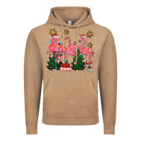 Vintage Coffee christmas flamingos Vintage Hoodie - MaliasSmallBusiness