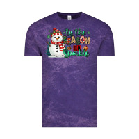 Cloud Purple tis the season to sparkle snowman Vintage Tee - MaliasSmallBusiness