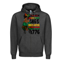 Charcoal Heather juneteenth 1865 because my ancestors Zipper Hoodie - CowGirlArtShop