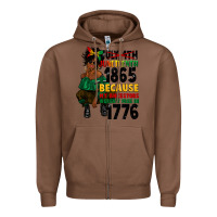 Chestnut juneteenth 1865 because my ancestors Zipper Hoodie - CowGirlArtShop