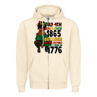 Sandshell juneteenth 1865 because my ancestors Zipper Hoodie - CowGirlArtShop