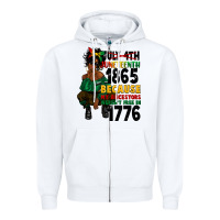 White juneteenth 1865 because my ancestors Zipper Hoodie - CowGirlArtShop
