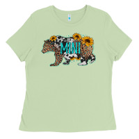 Matcha baby bear mini sunflowers leopard cowhide mother's day Ladies Tee - Jasminsmagicworld