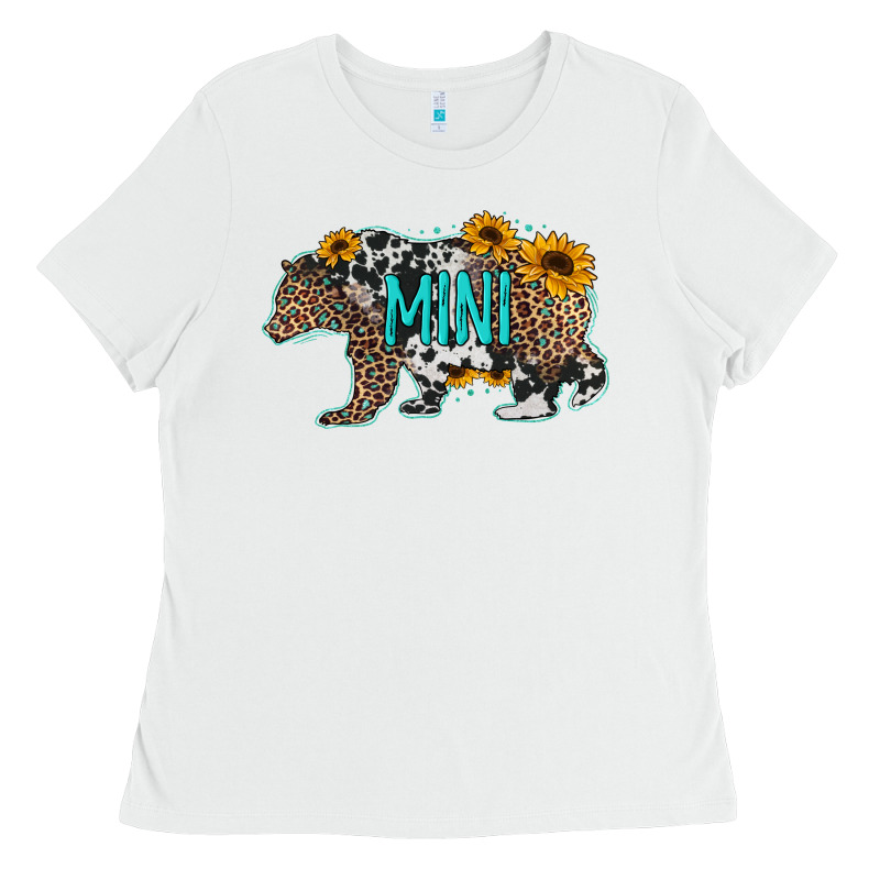 Baby Bear Mini Sunflowers Leopard Cowhide Mother's Day Ladies Tee by Jasminsmagicworld | Teevron