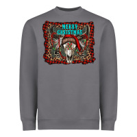 Storm merry christmas bull skull Heavyweight Sweatshirt - RanaPortraitStore