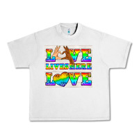 Lunar Rock Western LGBTQ+ Love Lives Here Tumbler Urban Heavy Tee - BundleAndBundleShop