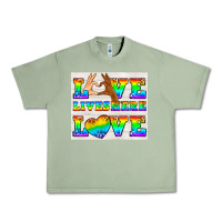 Oil Green Western LGBTQ+ Love Lives Here Tumbler Urban Heavy Tee - BundleAndBundleShop