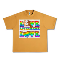 Peanut Butter Western LGBTQ+ Love Lives Here Tumbler Urban Heavy Tee - BundleAndBundleShop