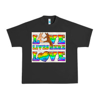 Pigment Black Western LGBTQ+ Love Lives Here Tumbler Urban Heavy Tee - BundleAndBundleShop
