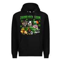 Black Shamrock farm Premium Hoodie - CowGirlArtShop
