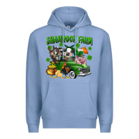 Colony Blue Shamrock farm Premium Hoodie - CowGirlArtShop