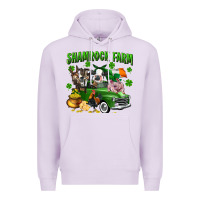 Lilac Shamrock farm Premium Hoodie - CowGirlArtShop
