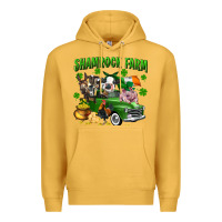 Mustard Shamrock farm Premium Hoodie - CowGirlArtShop