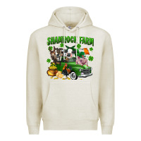 Oatmeal Heather Shamrock farm Premium Hoodie - CowGirlArtShop