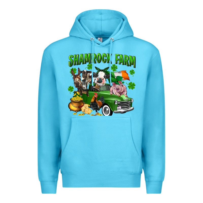 Shamrock Farm Premium Hoodie by CowGirlArtShop | Teevron