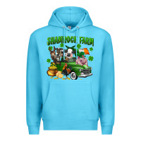 Ocean Blue Shamrock farm Premium Hoodie - CowGirlArtShop