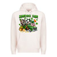 Pale Pink Shamrock farm Premium Hoodie - CowGirlArtShop