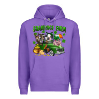 Purple Shamrock farm Premium Hoodie - CowGirlArtShop