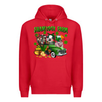 Red Shamrock farm Premium Hoodie - CowGirlArtShop
