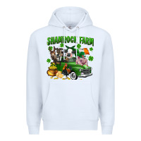 White Shamrock farm Premium Hoodie - CowGirlArtShop