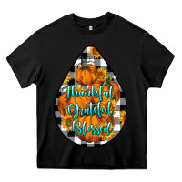 Black Thankful Grateful Blessed Heavy Core Tee - LillyAllenDesigns