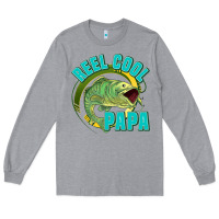 Heather Grey reel cool papa Long Sleeve Tee - Jasminsmagicworld