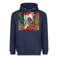 Navy Mexico flag Heavyweight Hoodie - FaDigitalArtStudio