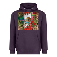 Plum Mexico flag Heavyweight Hoodie - FaDigitalArtStudio