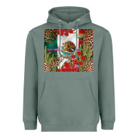 Sage Mexico flag Heavyweight Hoodie - FaDigitalArtStudio